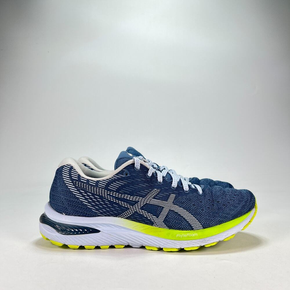 ASICS Gel-Cumulus 22 Blue Green White Running Shoes 1012A741 Women's Size 9